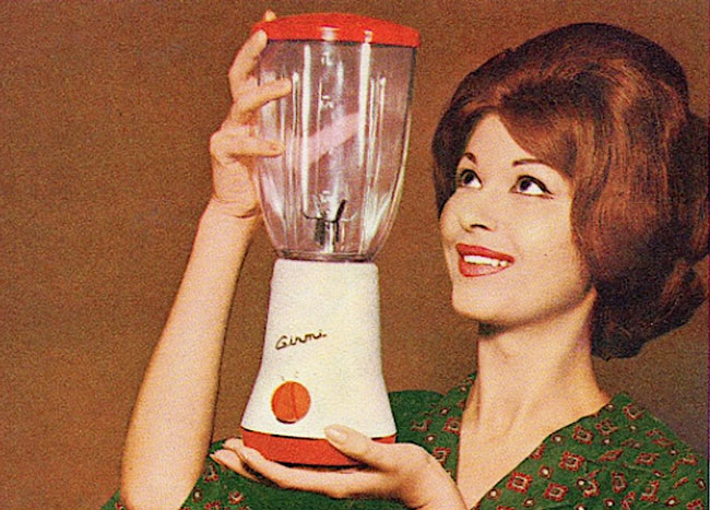 One of the first Girmi multifunction blenders in a period photo